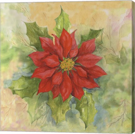 Framed Poinsettia 1 Print