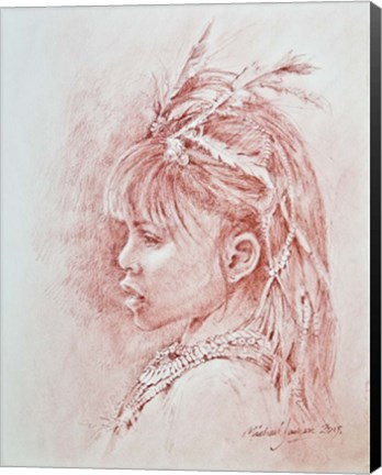 Framed Portrait of a Girl Print