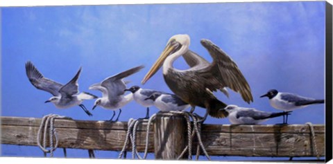Framed Along The Boardwalk Print