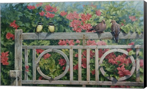 Framed Park Bench Print