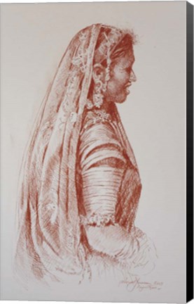 Framed Sari Print