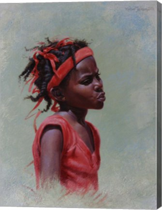 Framed Girl Red Print