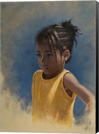 Framed Girl Yellow Print