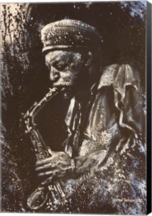 Framed Jazz Player Print