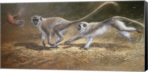 Framed Running Monkeys Print