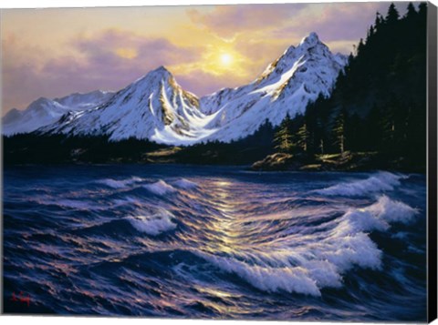 Framed Snowy Peaks Print