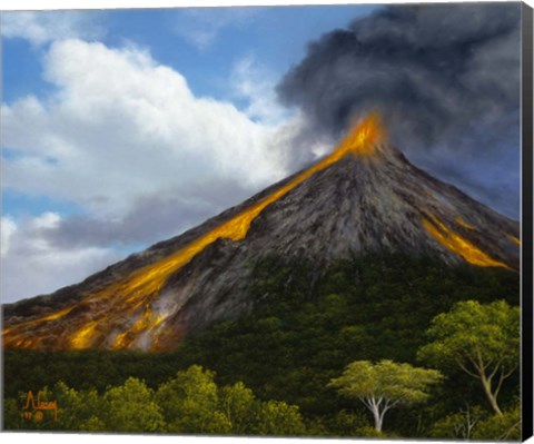 Framed Eruption Print