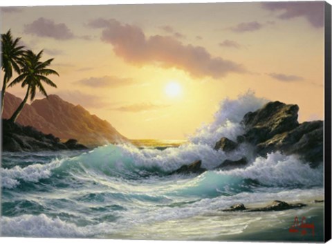 Framed Crashing Waves Print