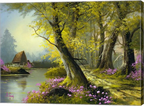 Framed Country Cottage Print