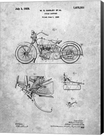 Framed Cycle Support Patent Print