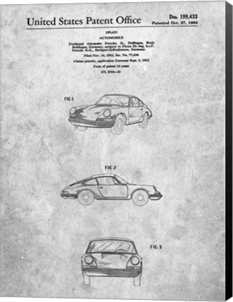 Framed Porsche Patent Print