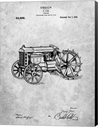 Framed Tractor Patent Print