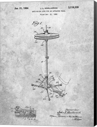 Framed Anti-Slide Lock for an Actuator Pedal Patent Print