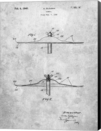 Framed Cymbal Patent Print