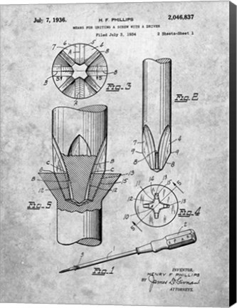 Framed Means for Uniting a Screw with a Driver Patent Print
