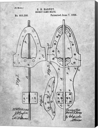 Framed Hockey Game Skate Patent Print