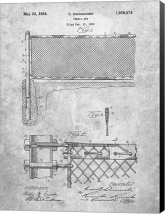 Framed Tennis Net Patent Print