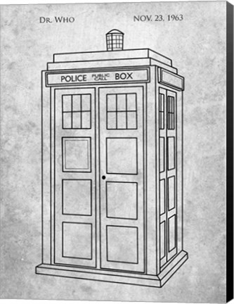 Framed Dr. Who - Police Box Print