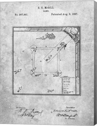 Framed Game Patent Print