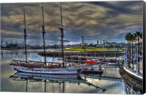 Framed Harbor Town Print