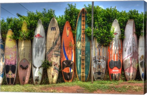 Framed Surf Boards Print