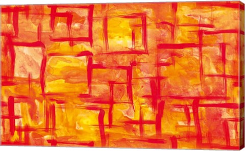Framed Orange &amp; Yellow Print