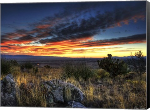 Framed Sunset in the Desert IV Print