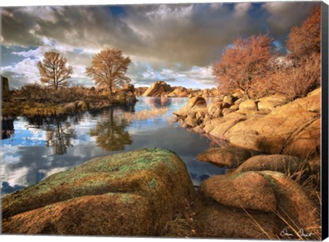 Framed Rocky Lake I Print