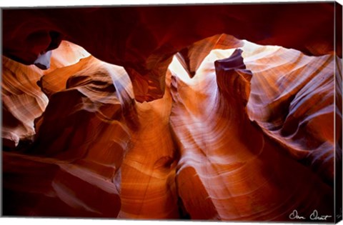 Framed Sun Shining Through Canyon VII Print