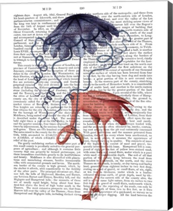 Framed Flamingo and Parasol Print