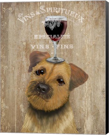 Framed Dog Au Vin, Border Terrier Print