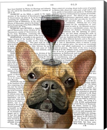 Framed Dog Au Vin, French Bulldog Print