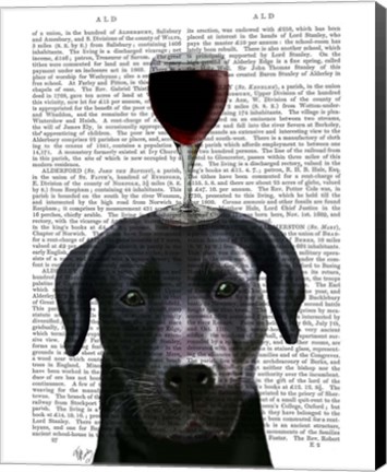 Framed Dog Au Vin, Black Labrador Print