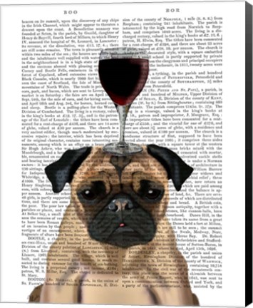 Framed Dog Au Vin, Pug Print