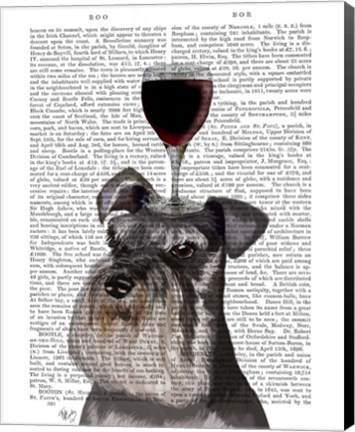 Framed Dog Au Vin, Schnauzer Print