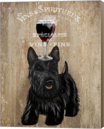 Framed Dog Au Vin, Scottish Terrier Print