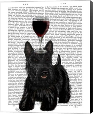 Framed Dog Au Vin, Scottish Terrier Print