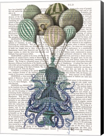 Framed Octopus Cage and Balloons Print