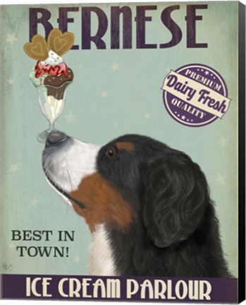 Framed Bernese Ice Cream Print