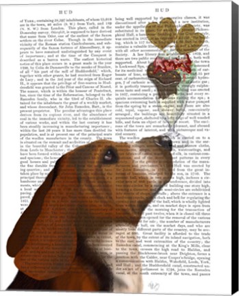 Framed Basset Hound Ice Cream Print