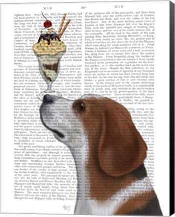 Framed Beagle Ice Cream Print