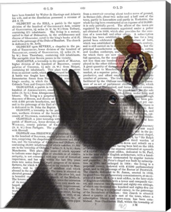 Framed Boston Terrier Ice Cream Print