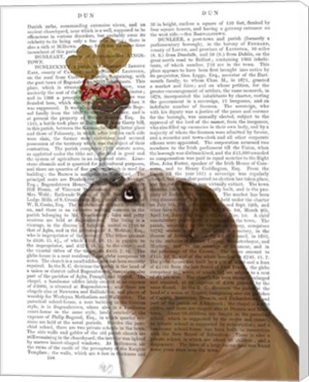 Framed English Bulldog Ice Cream Print