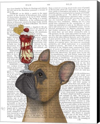 Framed French Bulldog Ice Cream Print