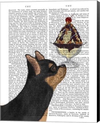 Framed Chihuahua, Black and Ginger, Ice Cream Print