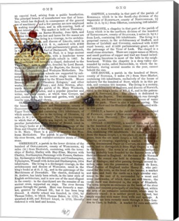 Framed Greyhound, Tan, Ice Cream Print