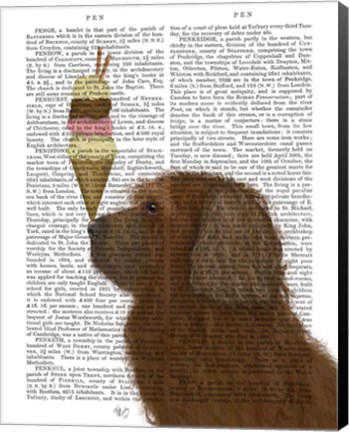 Framed Labradoodle, Brown, Ice Cream Print