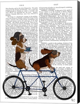 Framed Basset Hound Tandem Print