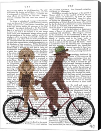 Framed Poodle Tandem Print