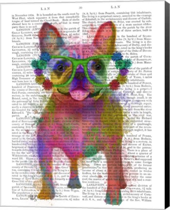 Framed Rainbow Splash French Bulldog, Full Print